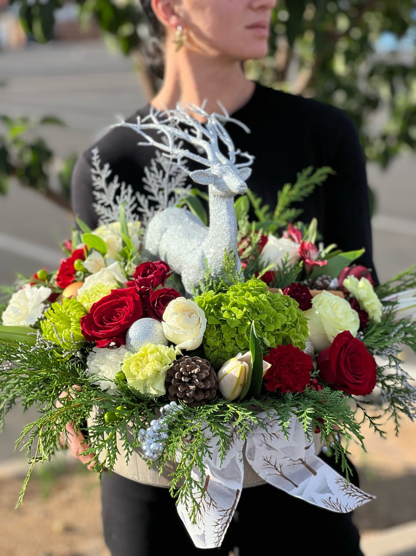 Christmas Deer Centerpiece