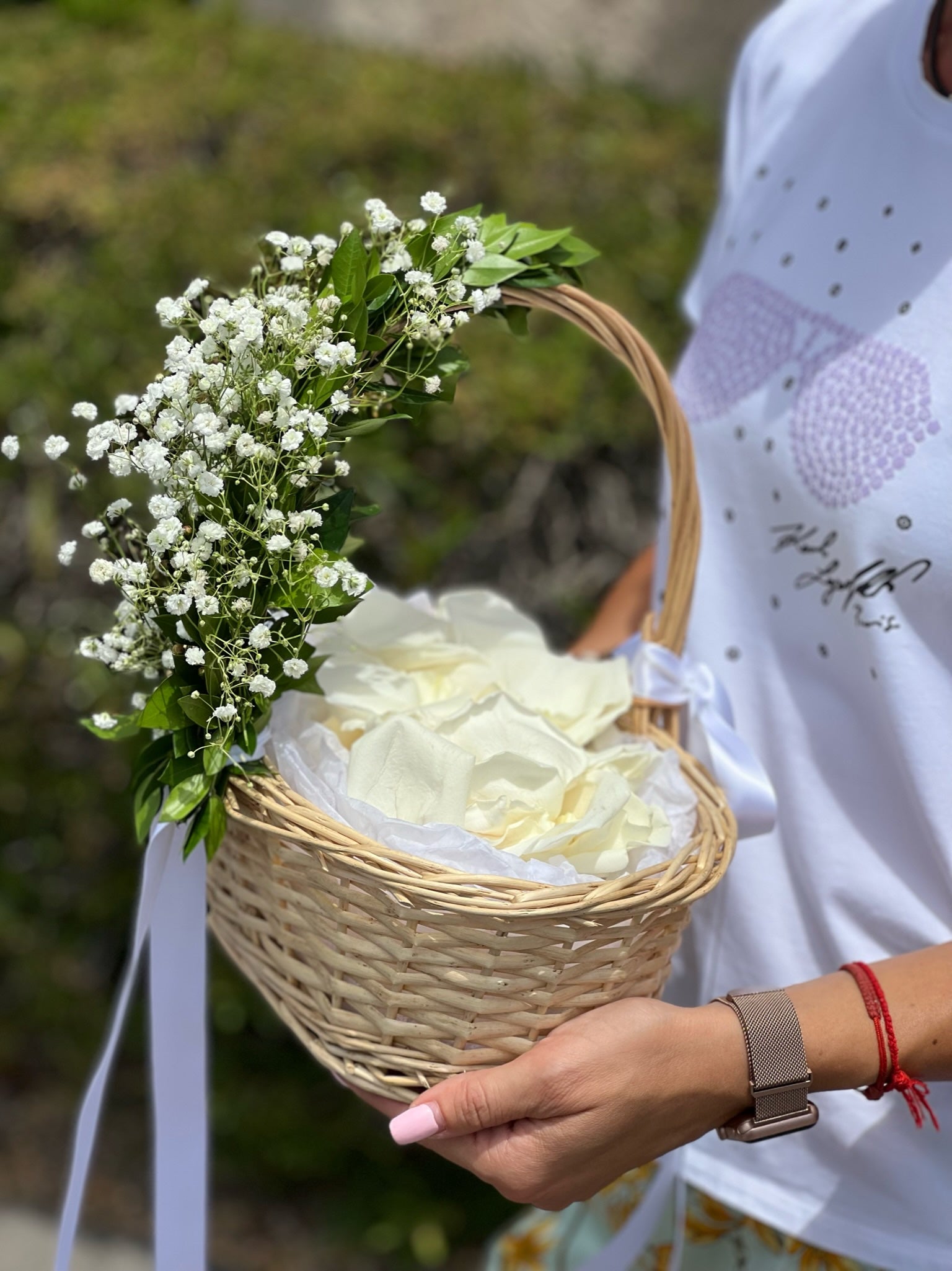 Wedding Basket With Petals